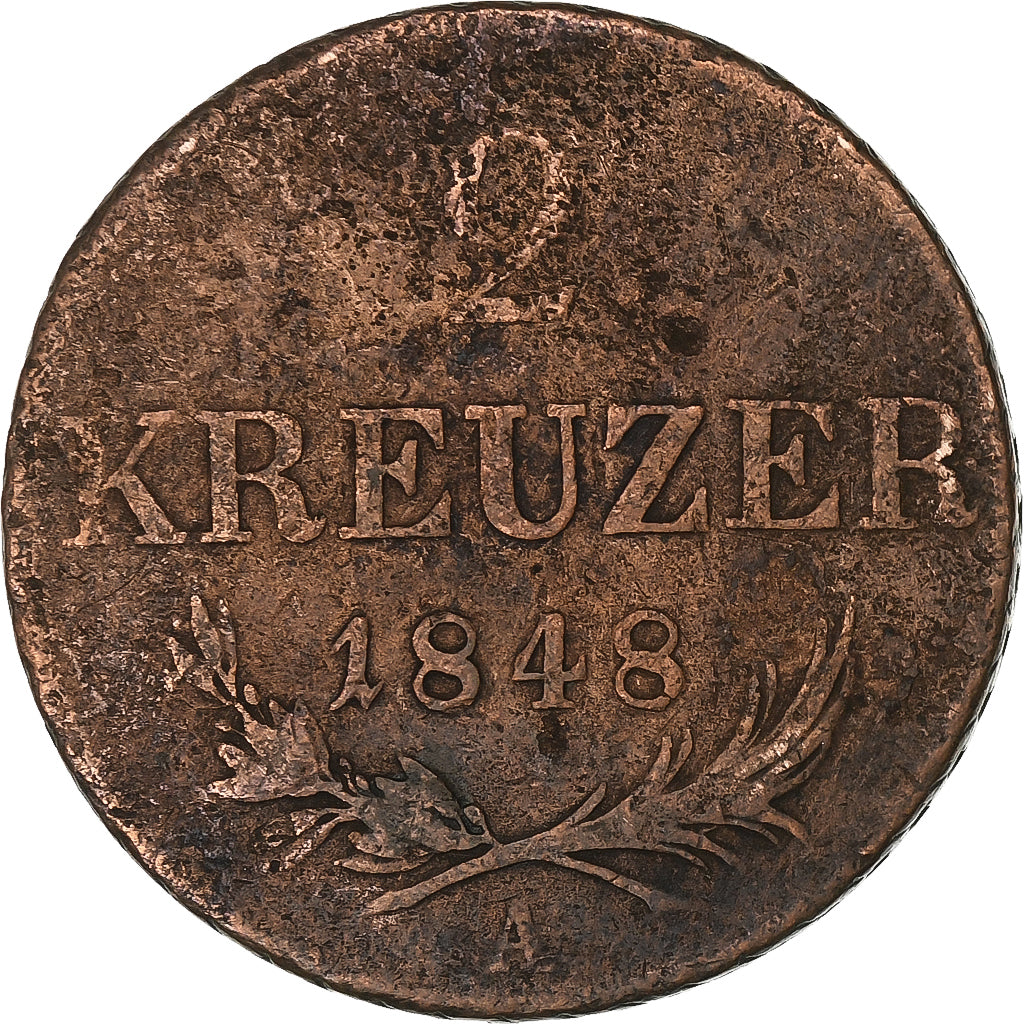Oostenrijk, Franz Joseph I, 2 Kreuzer, 1848, Koper, FR, KM:2188