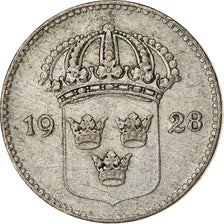 Sweden, Gustaf V, 10 Öre, 1928, Silver, EF(40-45), KM:780