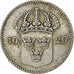 Suecia, Gustaf V, 10 Öre, 1929, Plata, MBC, KM:780