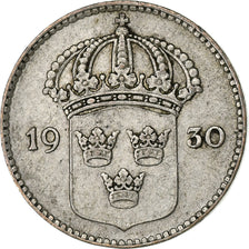 Sweden, Gustaf V, 10 Öre, 1930, Silver, EF(40-45), KM:780