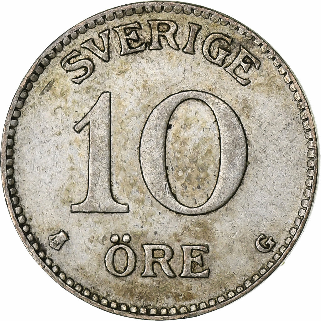 Sweden, Gustaf V, 10 Öre, 1930, Silver, EF(40-45), KM:780