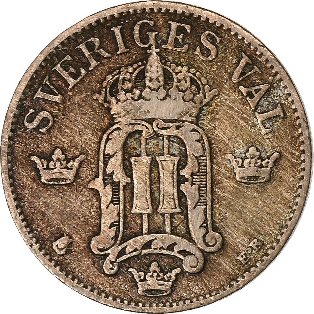 Svezia, Oscar II, 10 Öre, 1907, Argento, MB+, KM:774