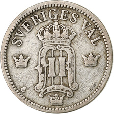 Svezia, Oscar II, 25 Öre, 1907, Argento, MB+, KM:775