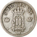Svezia, Oscar II, 25 Öre, 1907, Argento, MB+, KM:775
