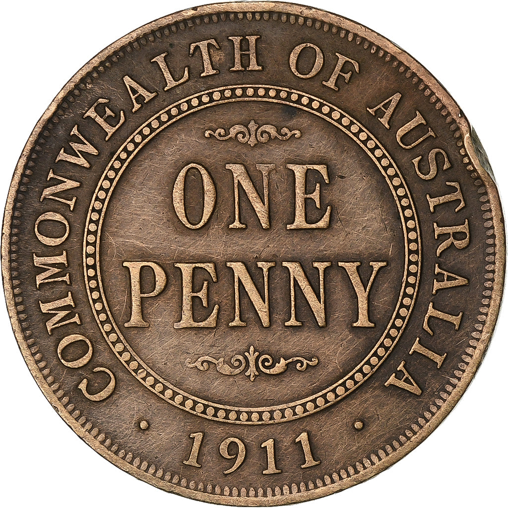 Australia, George V, Penny, 1911, Bronzo, MB+, KM:23