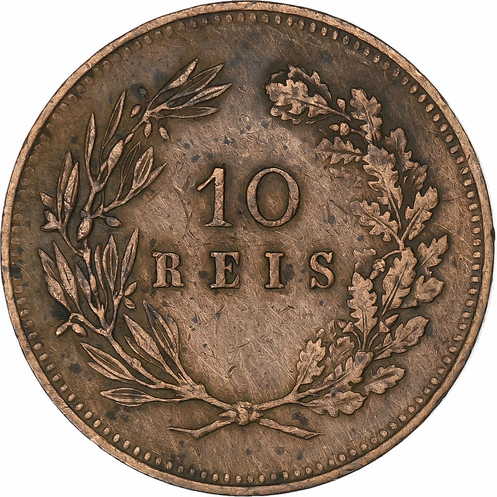 Portugal, Carlos I, 10 Reis, 1891, Portugal Mint, Bronze, SS, KM:532