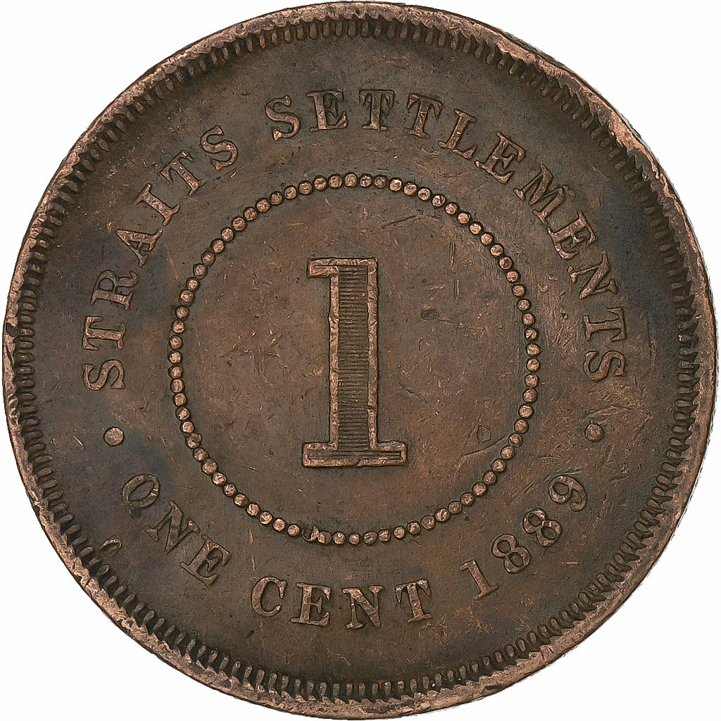 Singapore, Victoria, Cent, 1889, Bronze, VF(30-35)