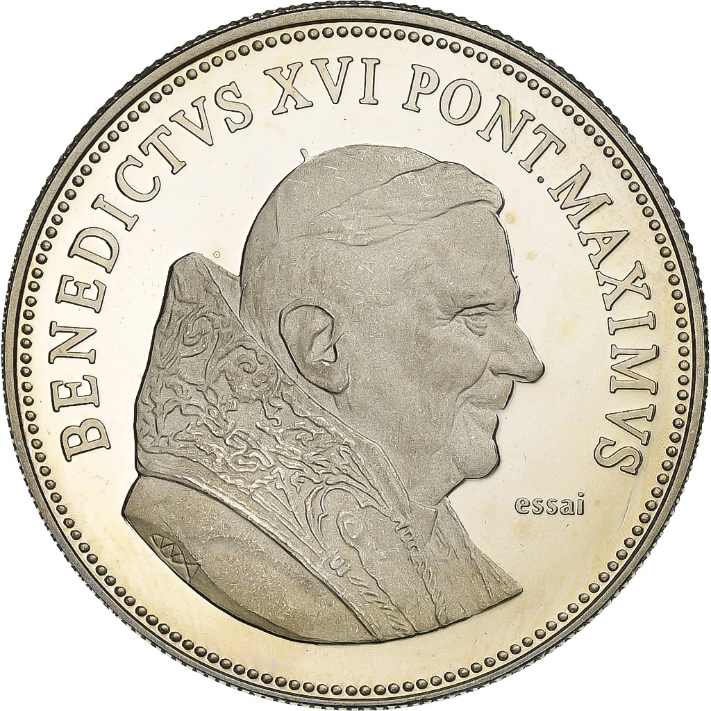 Watykan, medal, Première Visite du Pape Benoit XVI en France, Lourdes, 2008