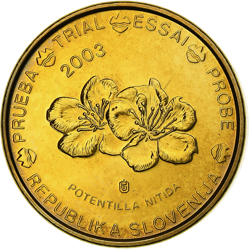 Slovenia, 10 Euro Cent, Essai-Trial, 2003, Brass, MS(65-70)