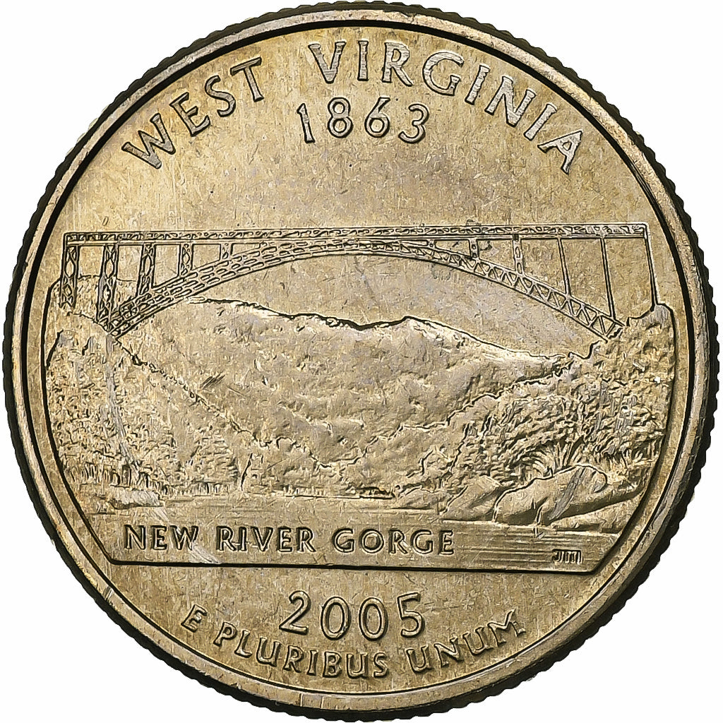 USA, Quarter, Quarter Dollar, 2005, Philadelphia, West Virginia 1863