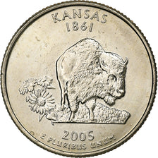 Estados Unidos, Quarter, Quarter Dollar, 2005, Philadelphia, Kansas 1861, Cobre