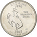 Stati Uniti, quarter dollar, Wyoming, 2007, Denver, Rame ricoperto in
