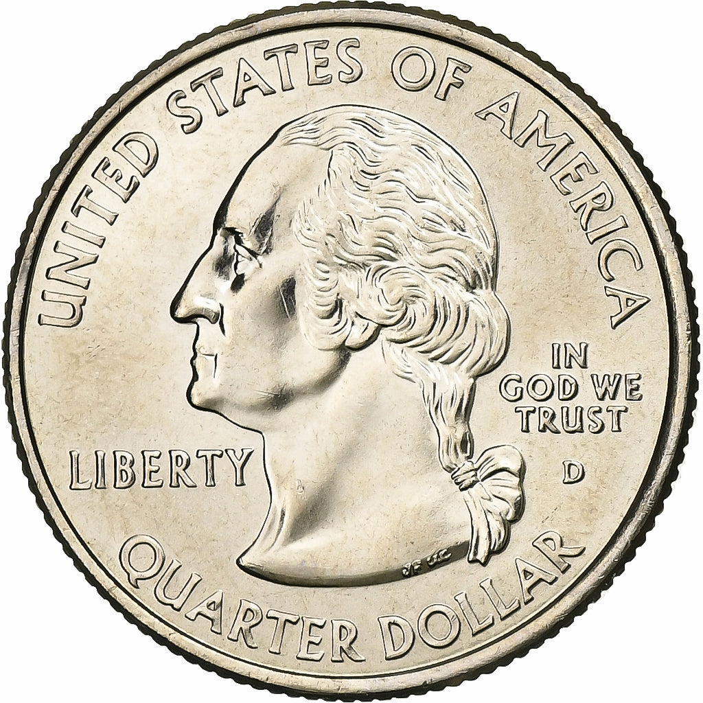 Stati Uniti, quarter dollar, Wyoming, 2007, Denver, Rame ricoperto in