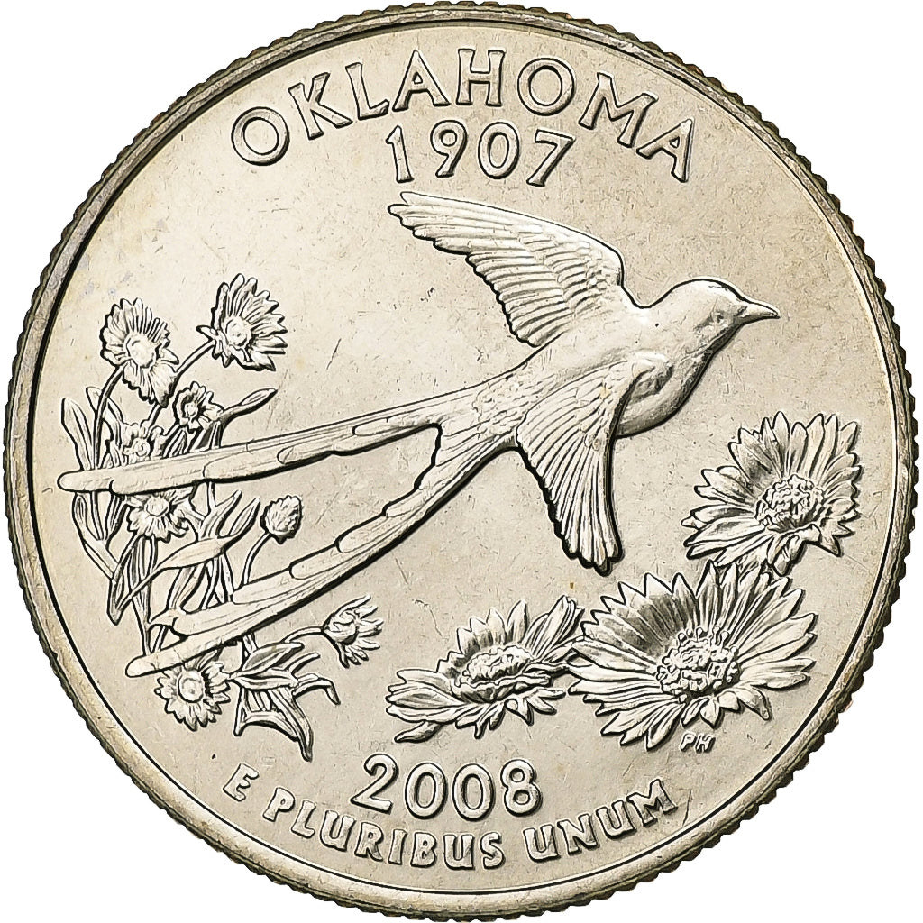 Estados Unidos da América, Quarter, Quarter Dollar, 2008, Denver, Oklahoma