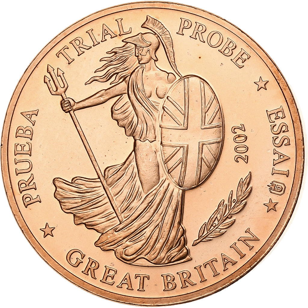 Gran Bretagna, 2 Euro Cent, Fantasy euro patterns, Essai-Trial, 2002, Acciaio