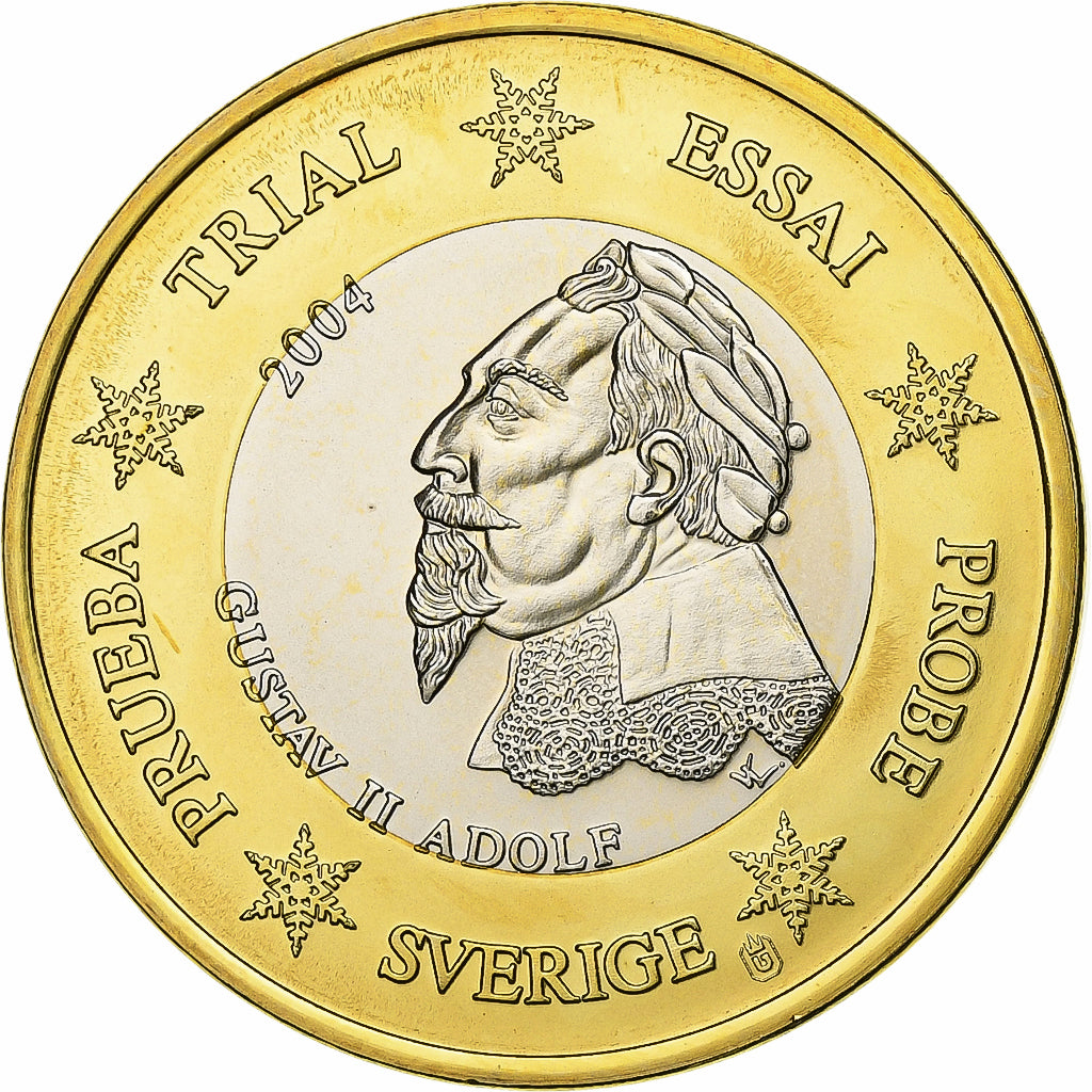 Schweden, Medaille, 1 E, Essai-Trial, 2004, Bimetallic, Gustav II, STGL