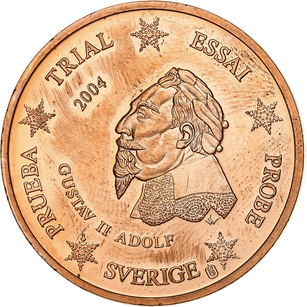 Sweden, Medal, 5 C, Essai-Trial, 2004, Copper, Gustav II, MS(65-70)