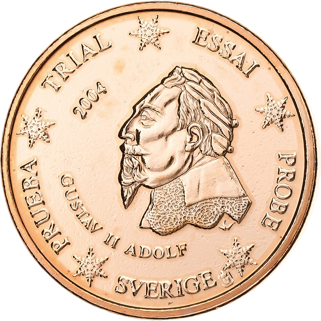 Sweden, Medal, 2 C, Essai Trial, 2004, Copper, Gustav II, MS(65-70)