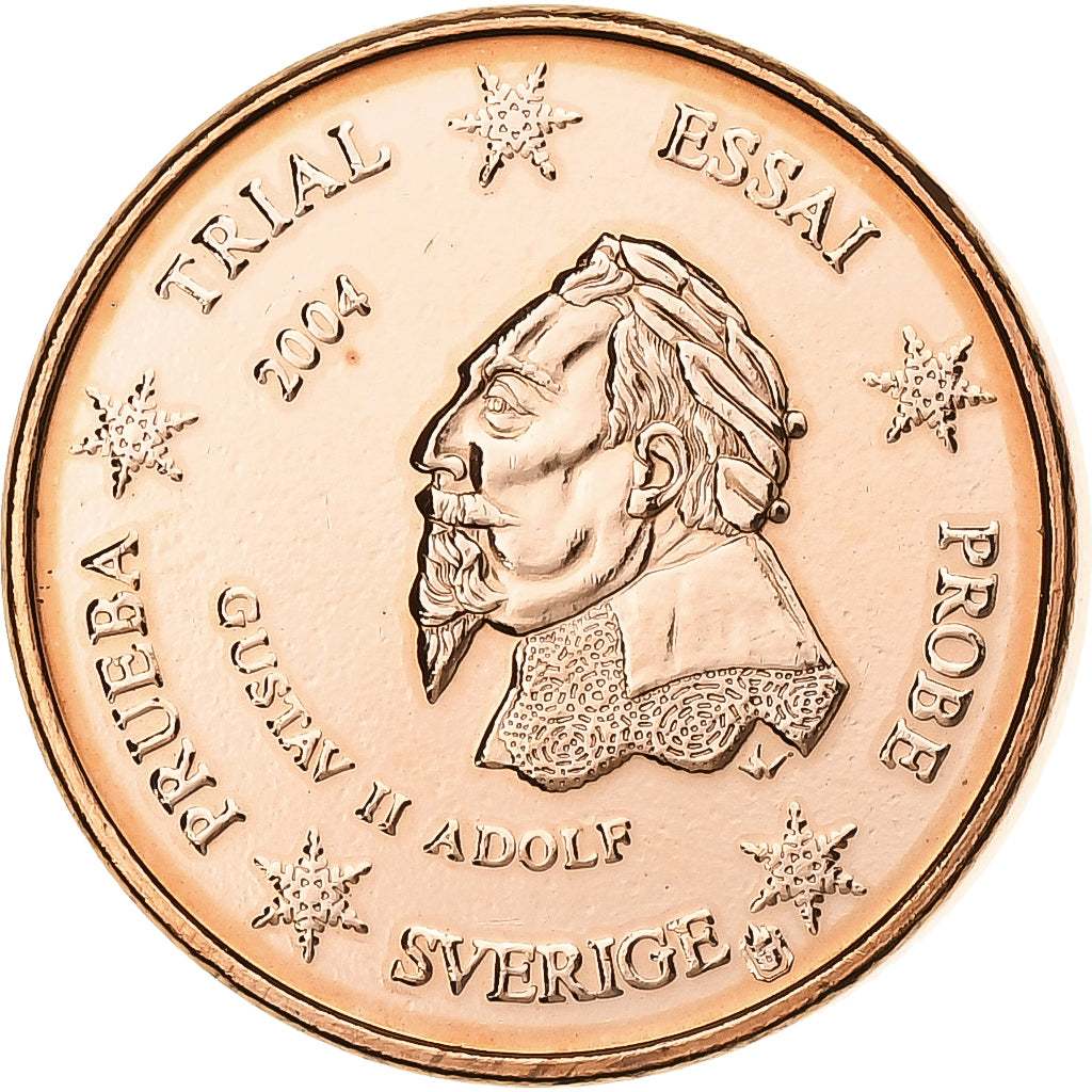 Sweden, Medal, 1 C, Essai Trial, 2004, Copper, Gustav II, MS(65-70)