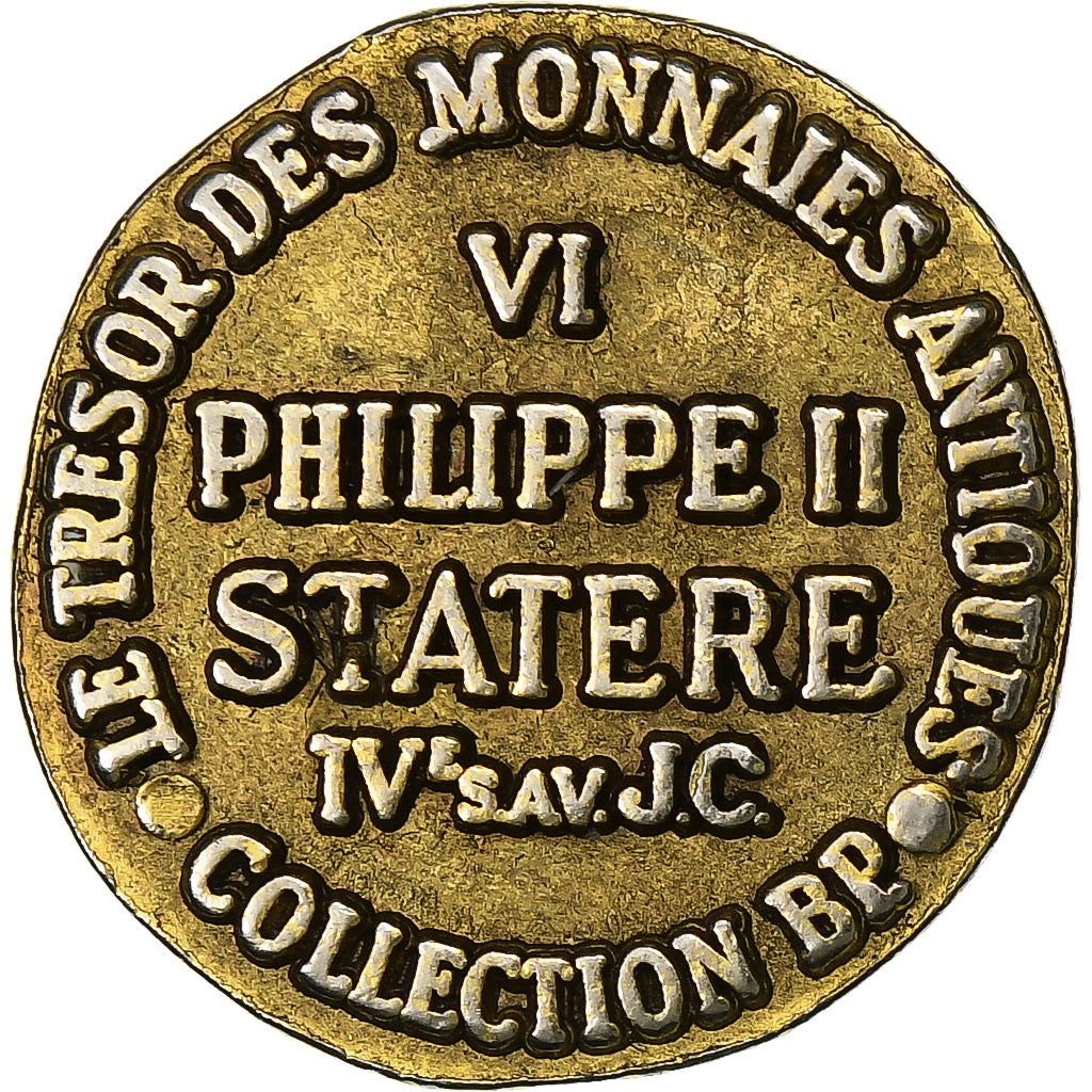 France, Token, Collection BP, Statère Philippe II, Copper, AU(55-58)