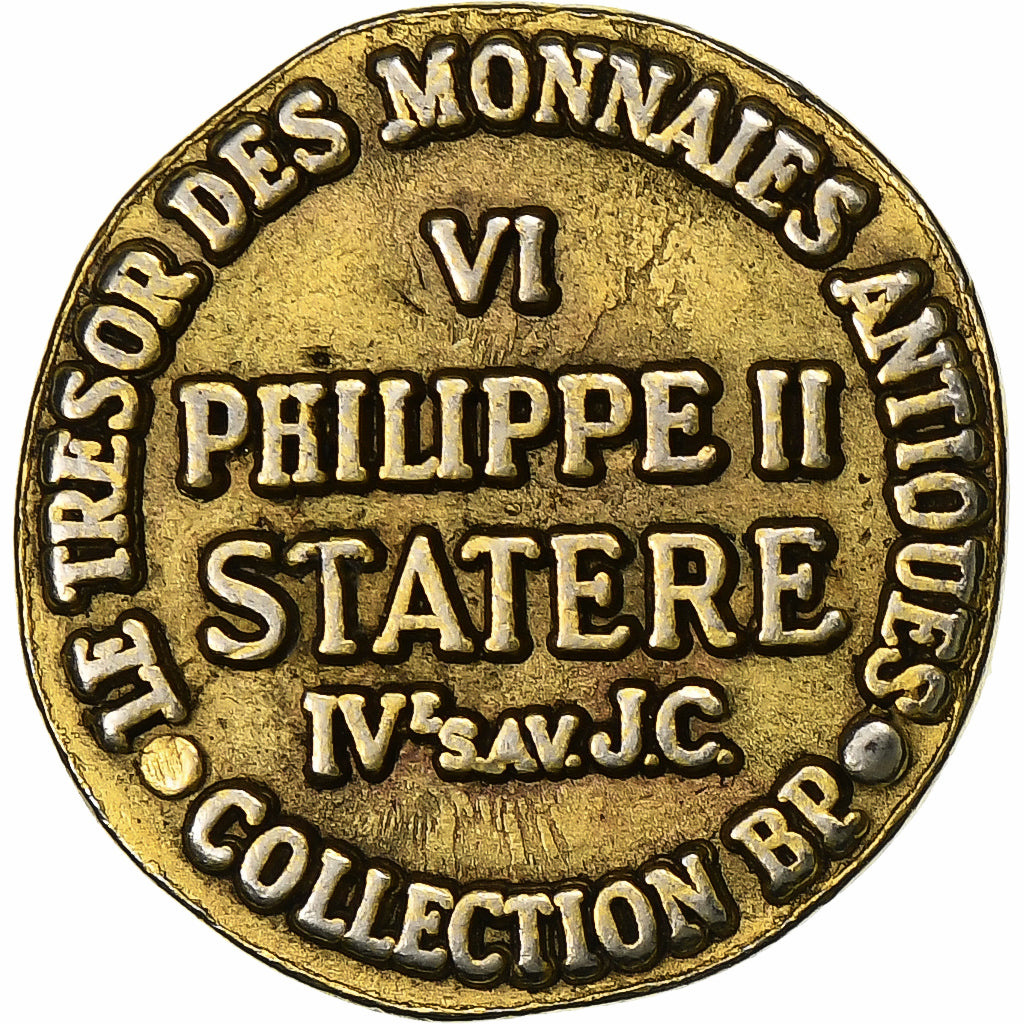 France, Token, Collection BP, Statère Philippe II, Copper, AU(55-58)