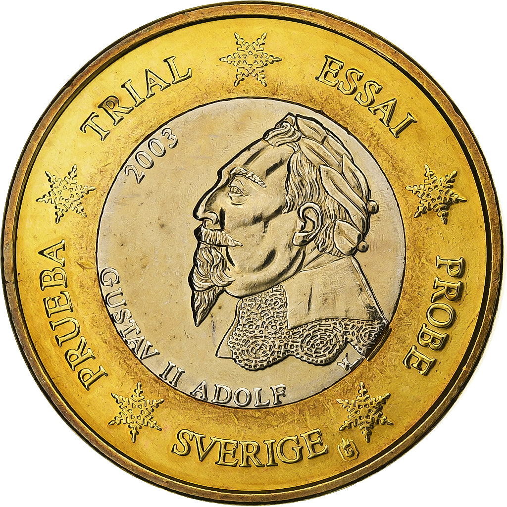 Sweden, Medal, 1 E, Essai-Trial, 2003, Bimetallic, Gustav II, MS(65-70)