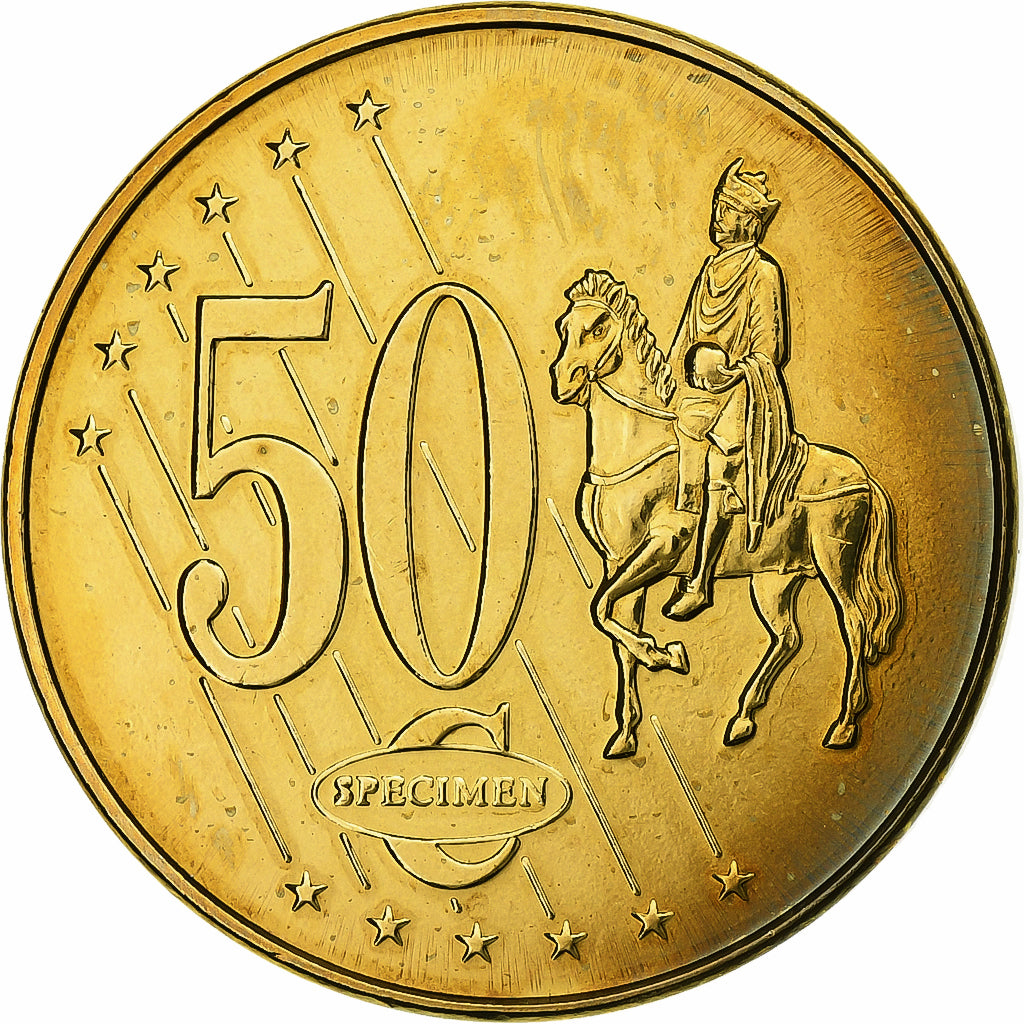 Schweden, Medaille, 50 C, Essai Trial, 2003, Copper-Nickel Gilt, Gustav II, STGL