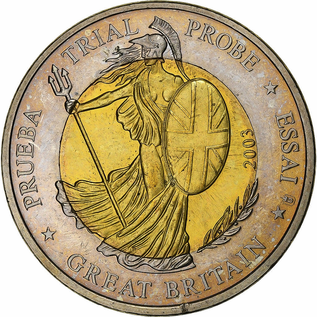Großbritannien, Medaille, 2 E, Essai-Trial, 2003, Bimetallic, UNZ