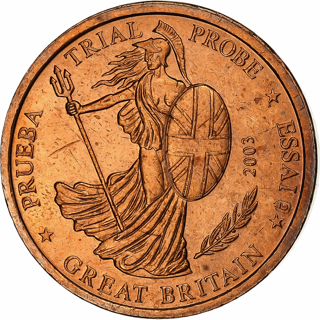 Groot Bretagne, 5 Euro Cent, Fantasy euro patterns, Essai-Trial, 2003, Copper