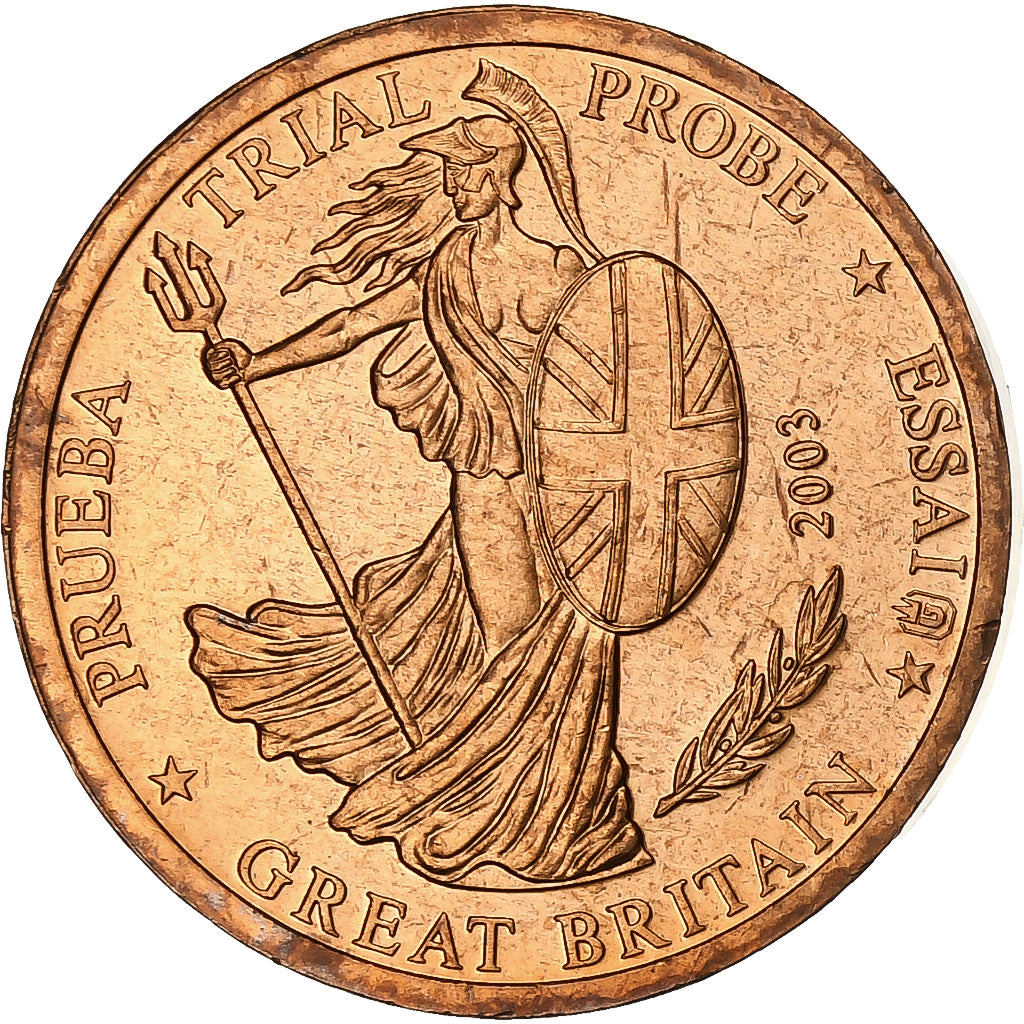 Grã-Bretanha, 2 Euro Cent, Fantasy euro patterns, Essai-Trial, 2003, Aço