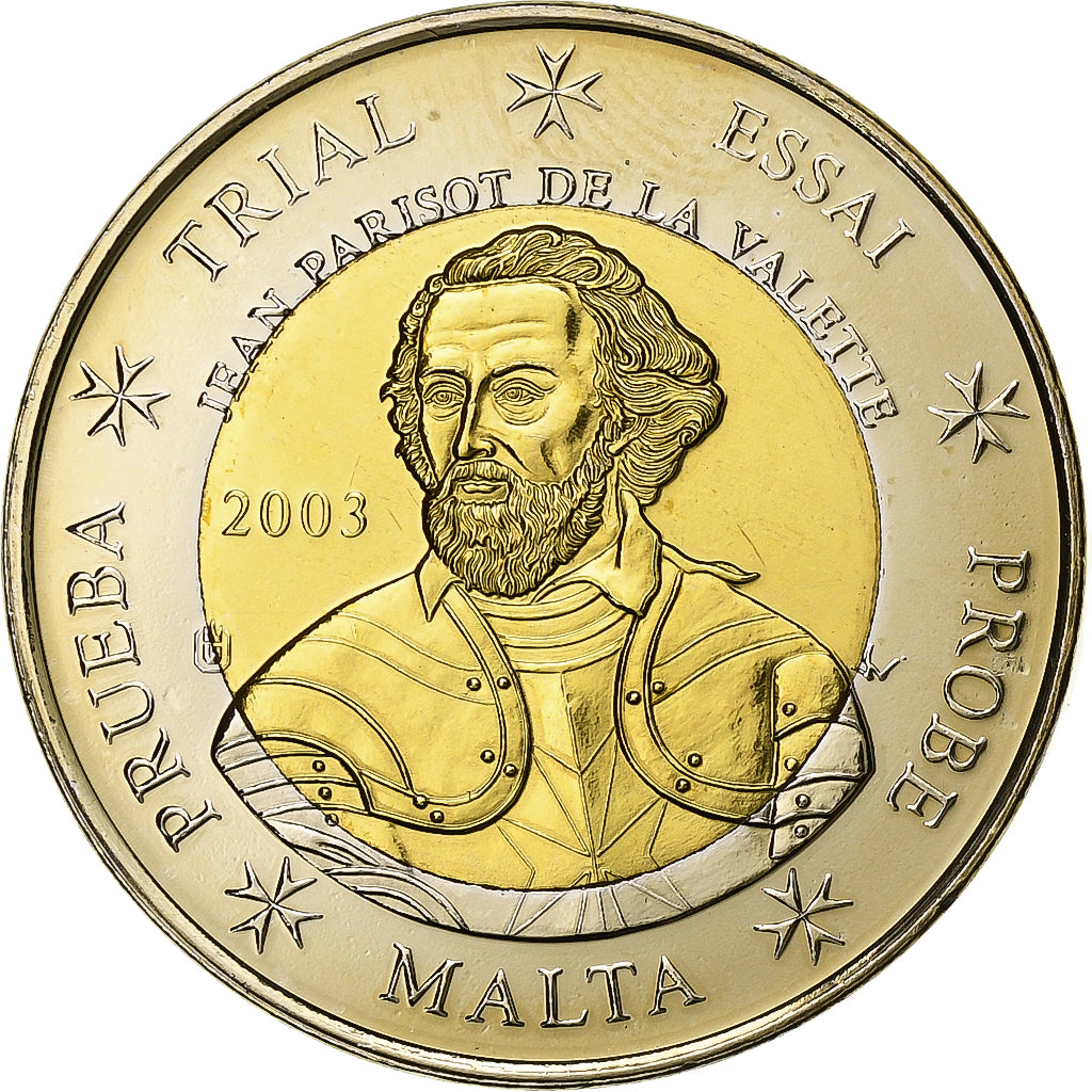 Malta, 2 Euro, PRUEBA-TRIAL ESSAI., 2003, Bi-Metallic, FDC