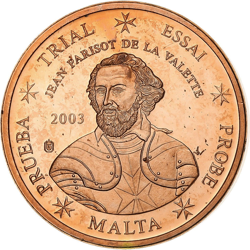 Malta, Medaille, 2 C, Essai Trial, 2003, Exonumia, PR+, Copper Plated Steel