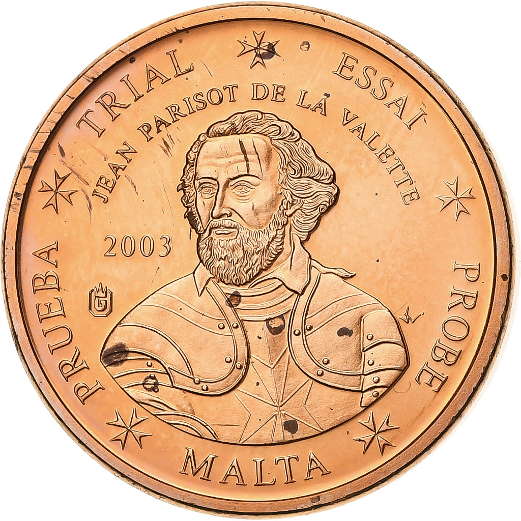 Malte, Euro Cent, PRUEBA-TRIAL ESSAI., 2003, Cuivre plaqué acier, SPL+
