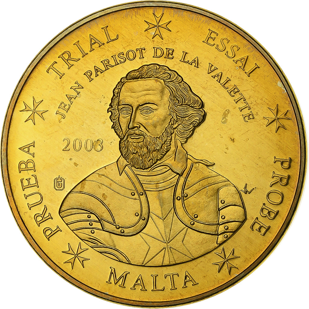 Malte, 50 Euro Cent, PRUEBA-TRIAL ESSAI., 2003, Cupro-aluminium-nickel, FDC