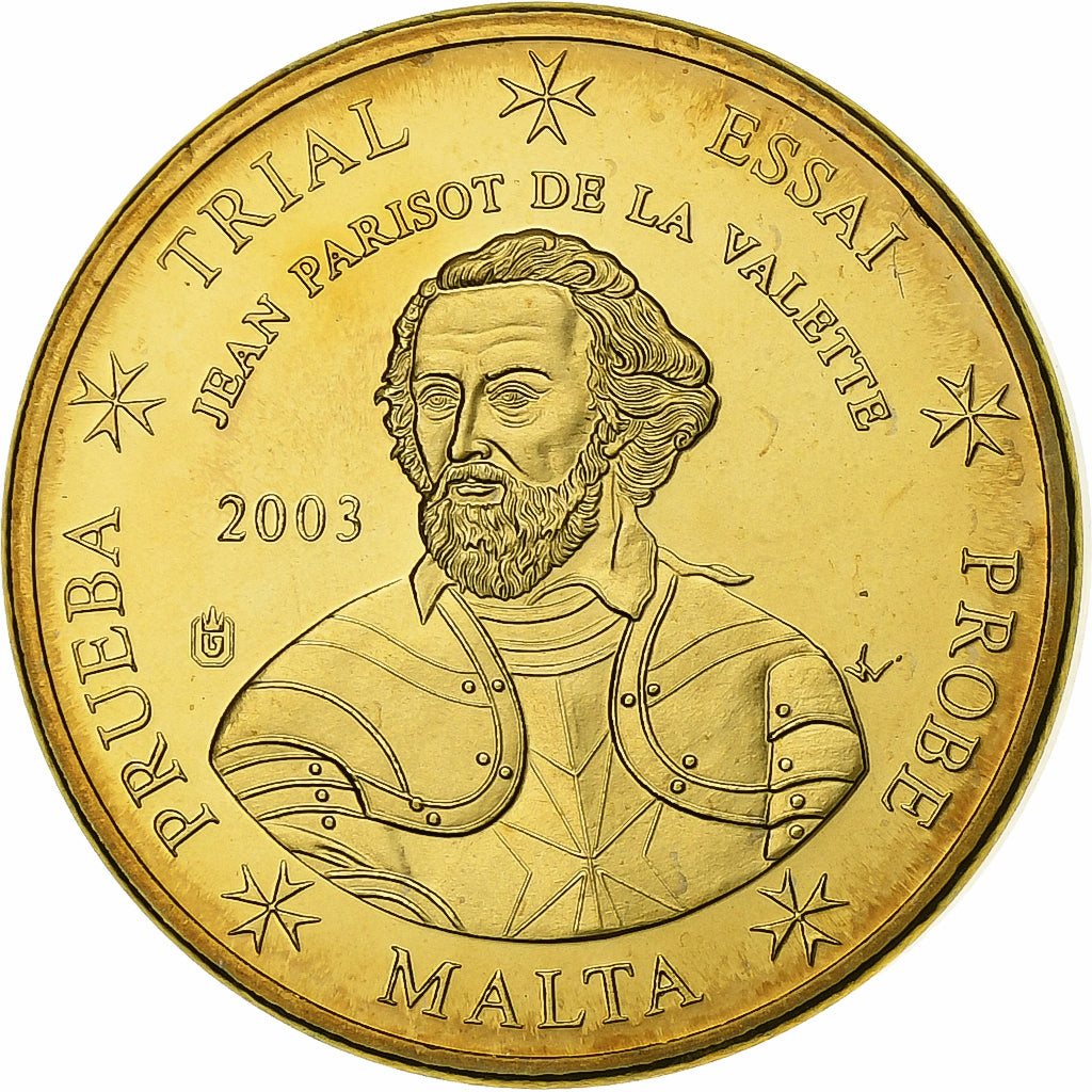 Malta, 10 Euro Cent, PRUEBA-TRIAL ESSAI., 2003, Cupro-aluminium-nickel, MS(64)