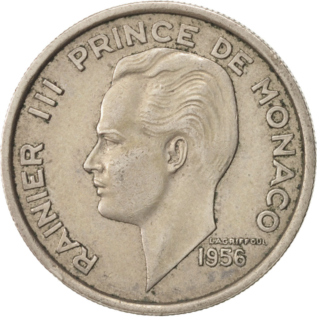 Münze, Monaco, Rainier III, 100 Francs, Cent, 1956, SS+, Copper-nickel, KM:134