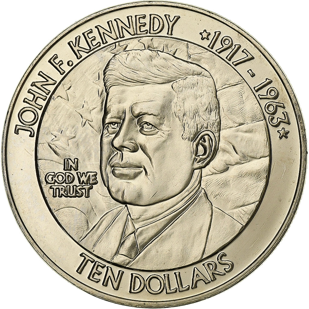 Liberia, 10 Dollars, John F. Kennedy, 2003, Copper-nickel, MS(65-70)