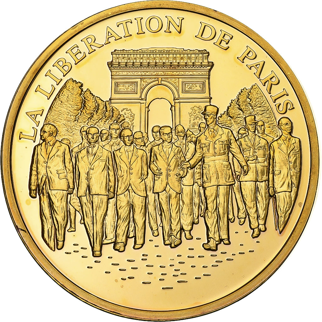 France, Medal, Libération de Paris, 25 août 1944, Copper Gilt, MS(65-70)