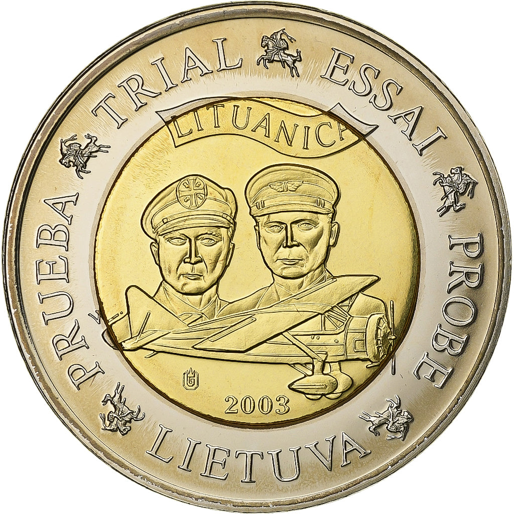 Lituania, 2 Euro, PRUEBA-TRIAL ESSAI., 2003, Bimetálico, FDC