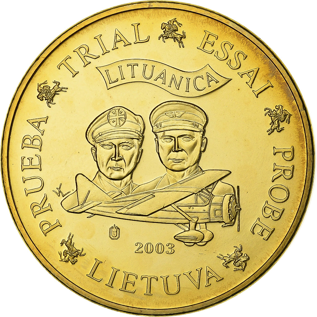 Lithuania, 50 Cents, Fantaisist trial, 2003, Bronze-Aluminium, MS(65-70)