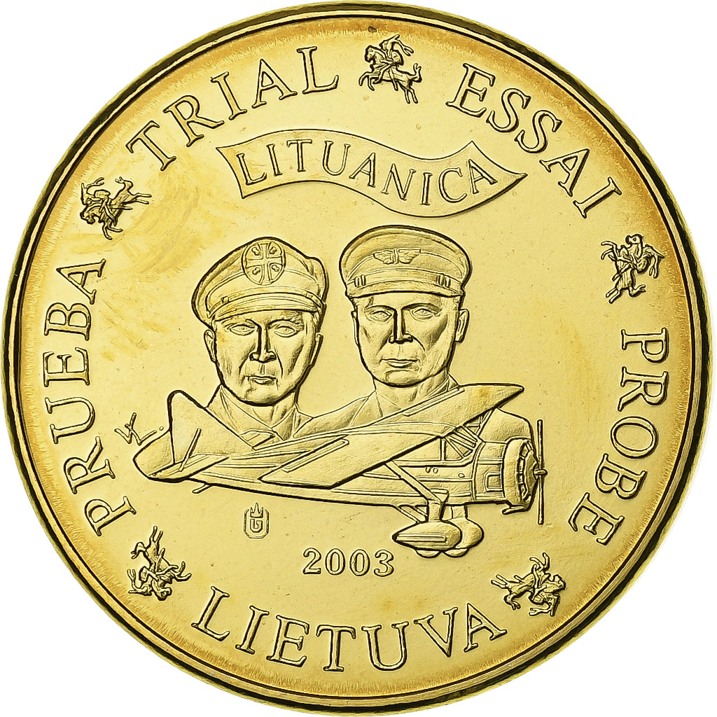 Lithuania, 20 Euro Cent, Fantaisist trial, 2003, Bronze-Aluminium, MS(65-70)