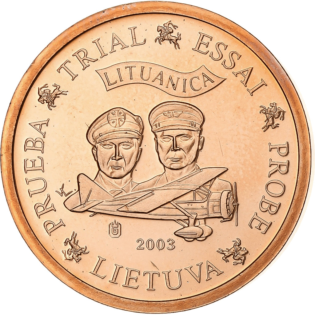 Lithouwen, 2 Euro Cent, PRUEBA-TRIAL ESSAI., 2003, Koper, FDC