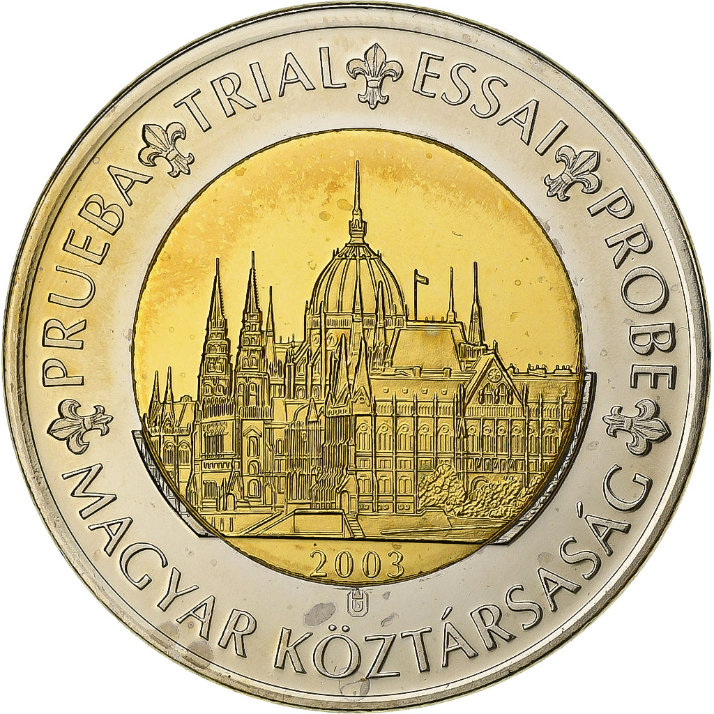 Hungría, 2 Euro, Fantasy euro patterns, Essai-Trial, 2003, Bimetálico, FDC