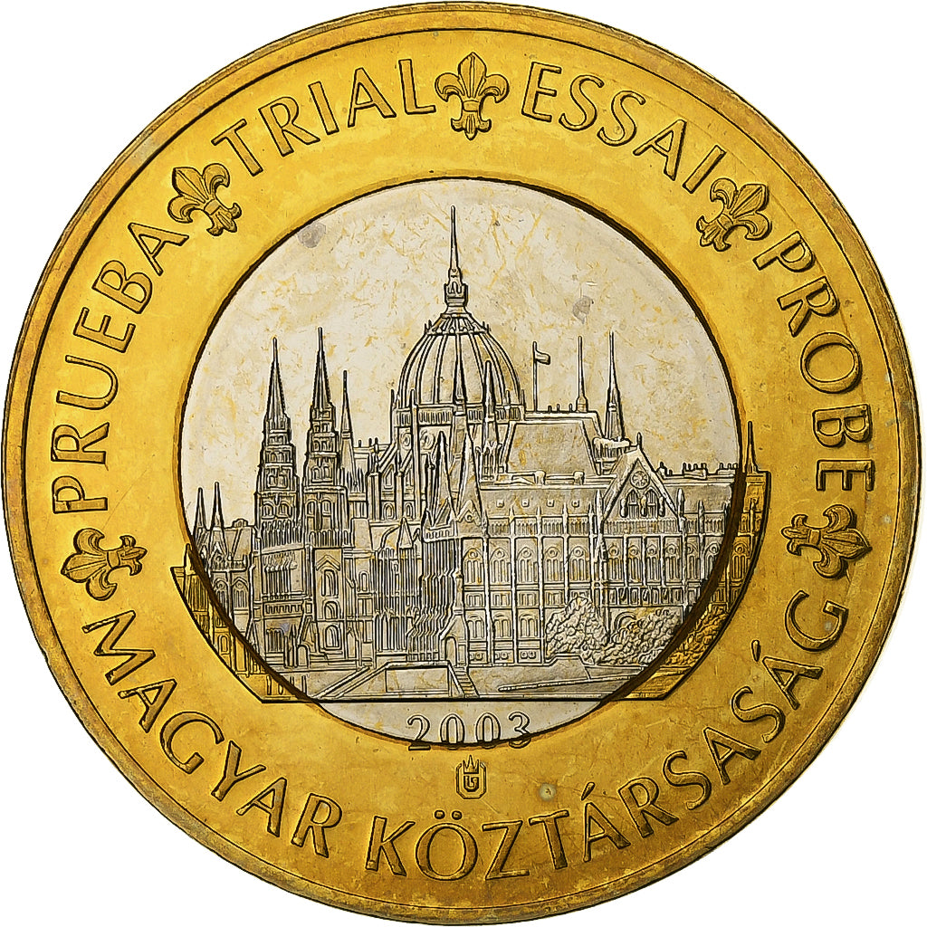 Hungary, Euro, Fantasy euro patterns, Essai-Trial, 2003, Bimetallic, MS(65-70)