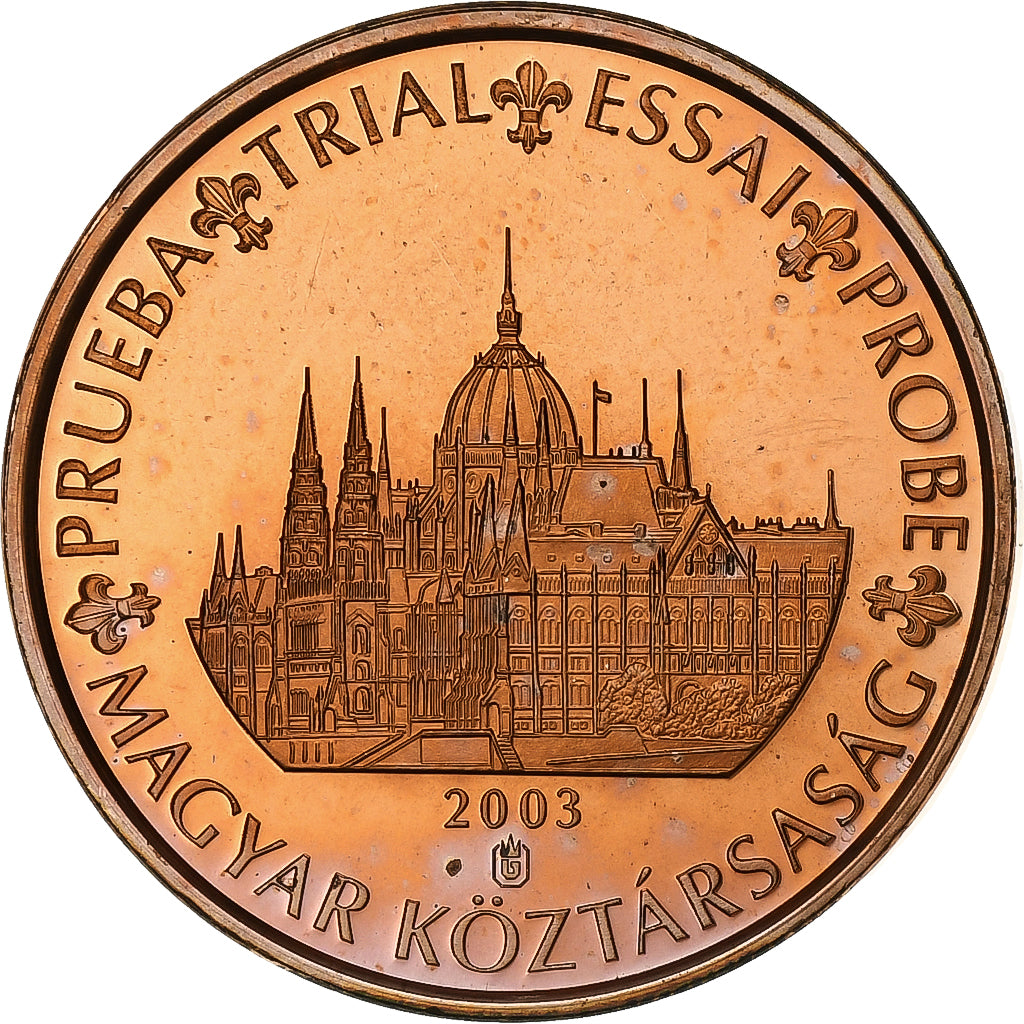Węgry, 5 Euro Cent, Fantasy euro patterns, Essai-Trial, 2003, Miedź, MS(63)