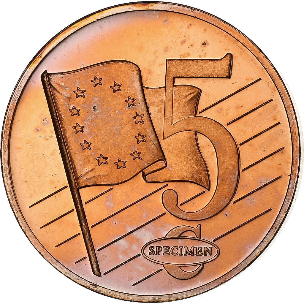 Węgry, 5 Euro Cent, Fantasy euro patterns, Essai-Trial, 2003, Miedź, MS(63)