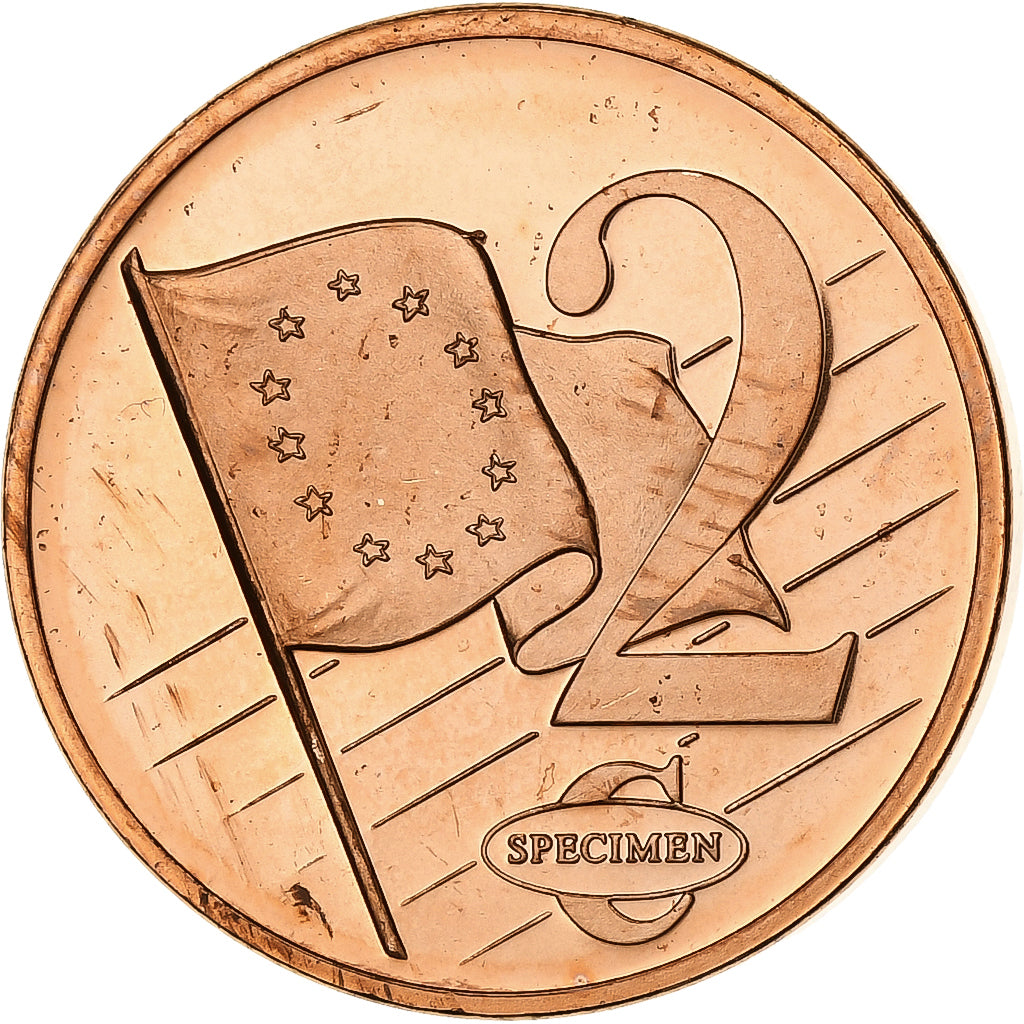 Węgry, 2 Euro Cent, Fantasy euro patterns, Essai-Trial, 2003, Miedź, MS(65-70)