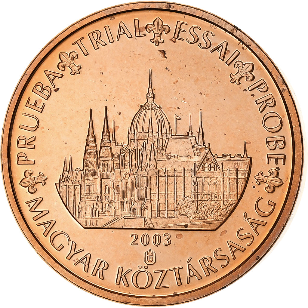 Hungría, Euro Cent, Fantasy euro patterns, Essai-Trial, 2003, Cobre, FDC