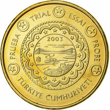 Turkey, Medal, 10 C, Essai-Trial, 2003, Exonumia, MS(65-70), Brass