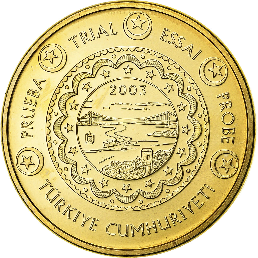 Türkei, 20 Euro Cent, PRUEBA-TRIAL ESSAI., 2003, Messing, STGL